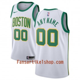 Boston Celtics Trikot Benutzerdefinierte 2018-19 Nike City Edition Weiß Swingman - Herren